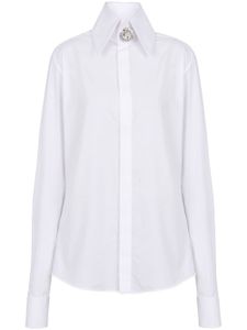 Balmain chemise en popeline à ornements - Blanc