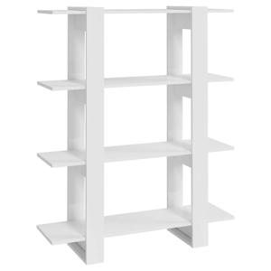 vidaXL Boekenkast/kamerscherm 100x30x123,5 cm hoogglans wit