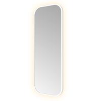 Spiegel Hotbath &MORE 80x30 cm LED-Verlichting Rechthoek Afgerond Mat Wit