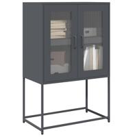 Hoge kast 68x39x107 cm staal antracietkleurig