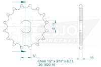 ESJOT aandrijfrondsel "1820 sprocket 461 13z standard