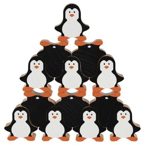 Goki houten stapelspel pinguin