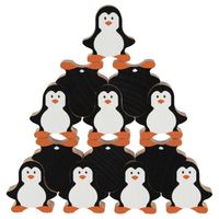 Goki houten stapelspel pinguin