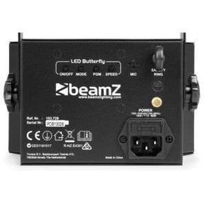 BeamZ Butterfly LED Geschikt voor gebruik binnen Disco-laserprojector & stroboscoop Zwart