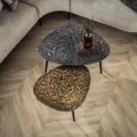 LifestyleFurn Organische Salontafel 'Renée' Driehoekig, Set van 2 stuks