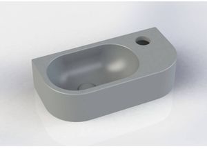 Beaux Nantes fontein afgerond rechts 40x20x10cm beton grijs