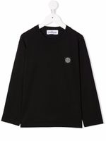 Stone Island Junior t-shirt à manches longues - Noir - thumbnail