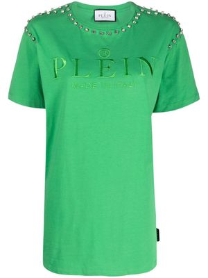 Philipp Plein t-shirt à ornements en cristal - Vert