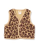 HEMA Babygilet teddy luipaard bruin (bruin)