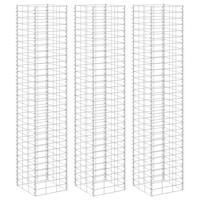 VidaXL Schanskorf plantenbakken 3 st verhoogd 30x30x200 cm ijzer