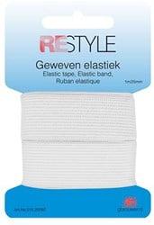 Restyle Geweven Elastiek 25 mm x 1 meter 009 Wit