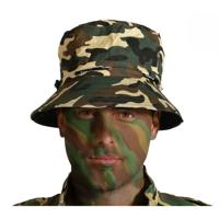 Carnaval verkleed Soldaten hoed Bucket hat - camouflage groen - volwassenen - Militairen/leger