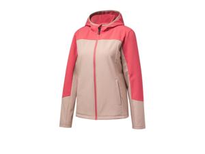 CRIVIT Dames thermo softshelljas (L (44/46), Beige/rood)