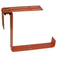 Set van 2 verstelbare metalen balkonbeugels voor een railing t/m 14 cm in de kleur terracotta