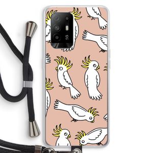 Papegaai: Oppo A95 5G Transparant Hoesje met koord