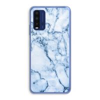 Blauw marmer: Xiaomi Redmi 9T Transparant Hoesje