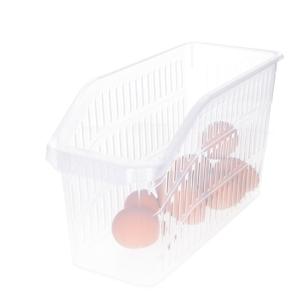 Koelkast/keuken organiser open mand - transparant - kunststof - 13 x 30 x 17 cm