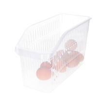 Koelkast/keuken organiser open mand - transparant - kunststof - 13 x 30 x 17 cm