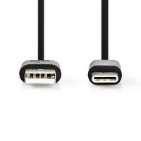 Nedis USB-Kabel | USB-C Male | USB-A Male | 480 Mbps | 2 m | 1 stuks - CCGB60600BK20 CCGB60600BK20 - thumbnail