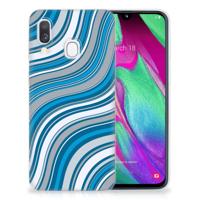 Samsung Galaxy A40 | TPU bumper | Waves Blue
