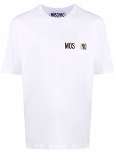 Moschino t-shirt en coton biologique à logo imprimé - Blanc