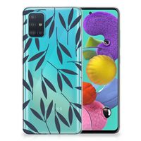 Samsung Galaxy A51 TPU Case Leaves Blue