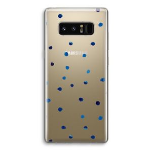 Blauwe stippen: Samsung Galaxy Note 8 Transparant Hoesje