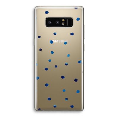 Blauwe stippen: Samsung Galaxy Note 8 Transparant Hoesje
