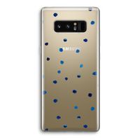 Blauwe stippen: Samsung Galaxy Note 8 Transparant Hoesje