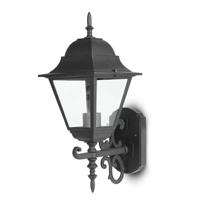 Klassieke LED Wandlamp XL - E27 Fitting - IP44 Waterdicht - Uplight - Traditionele Wandlamp - Zwart