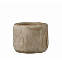 Mica Decorations Bloempot - hout - voor binnen en buiten - D19 cm - Plantenbak