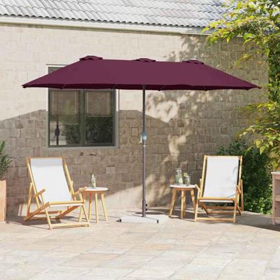 Tuinparasol Bordeauxrood 380 x 196 x 235 cm Poedergecoat staal