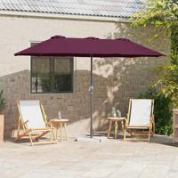 Tuinparasol Bordeauxrood 380 x 196 x 235 cm Poedergecoat staal