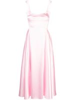 Atu Body Couture robe longue en satin à encolure carrée - Rose