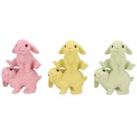 Daan Kromhout Beeld rabbit jump pastel 20 cm 3 assorti | 6 stuks