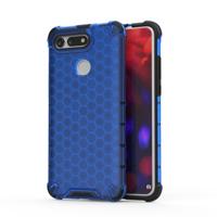 Schokbestendige honingraat PC + TPU Case voor Huawei Honor V20 (blauw)