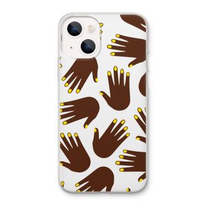 Hands dark: iPhone 13 Transparant Hoesje