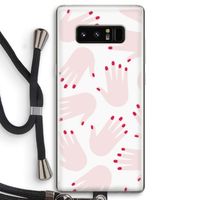 Hands pink: Samsung Galaxy Note 8 Transparant Hoesje met koord