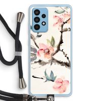 Japanse bloemen: Samsung Galaxy A52 Transparant Hoesje met koord Japanse bloemen: Samsung Galaxy A52 Transparant Hoesje met koord