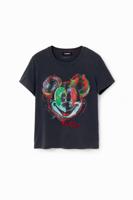 Arty T-shirt met Mickey Mouse - BLACK - L