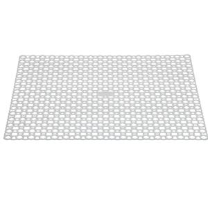 Gootsteenmat/spoelbakmat - wit - kunststof - 35 x 35 cm - anti-slip/afdruipmat