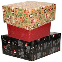 Luxe Kerst inpakpapier - cadeaupapier - 3 verschillende prints - 6x rollen - 250 x 70 cm Luxe Kerst inpakpapier - cadeaupapier - 3 verschillende prints - 6x rollen - 250 x 70 cm