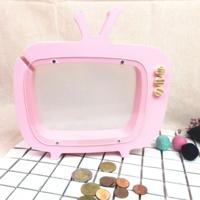 Houten TV opslag tank kinderen kamer display fotografie rekwisieten speelgoed (roze)