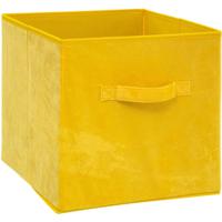 Opbergmand/kastmand - geel - 29 liter - 31 x 31 x 31 cm - Opbergboxen - Vakkenkast manden