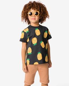 HEMA Kinder T-shirt Ananas Donkergrijs (donkergrijs)