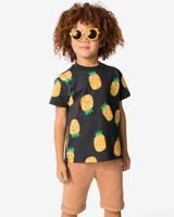 HEMA Kinder T-shirt Ananas Donkergrijs (donkergrijs)