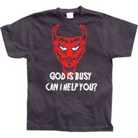 Grappig shirt God Is Busy 2XL  -