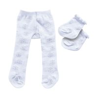 Heless Poppenmaillot met sokken - sneeuwvlokken, 35-45 cm
