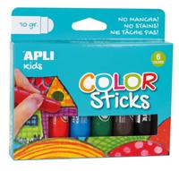 Apli Kids plakkaatverf Color sticks, blister met 6 stuks - thumbnail