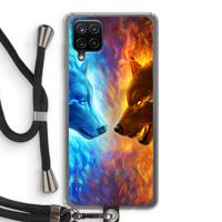 Fire & Ice: Samsung Galaxy A12 Transparant Hoesje met koord